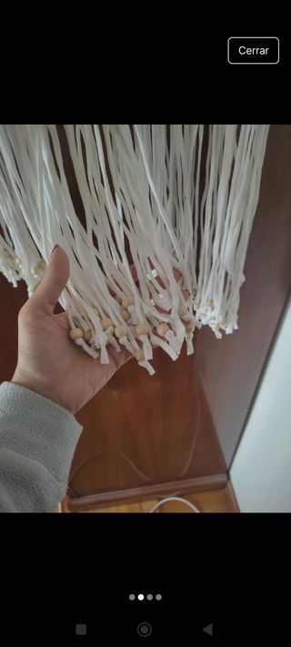 Top Zara blanco flecos talla S