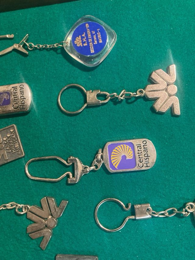 LOTE DE LLAVEROS DE COLECCION DEL BANCO HISPANO AMERICANO