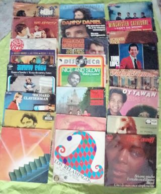 Lote discos vinilo LP y singles 