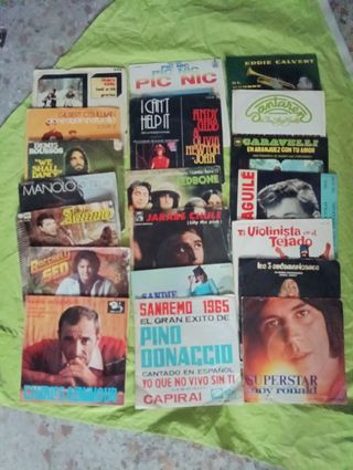 Lote discos vinilo LP y singles 