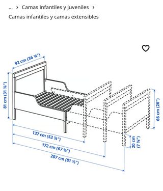 Cama infantil extensible