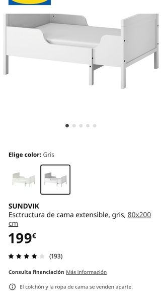 Cama infantil extensible