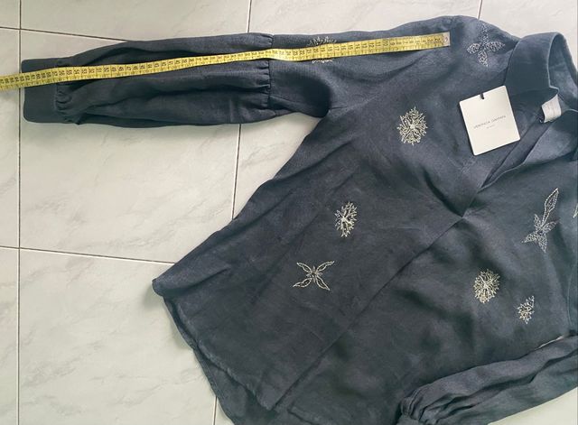 Blusa in lino donna tg 46 IT Veronica Damiani