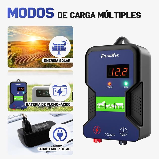 Elettrificatore per recinto elettrico 15KM Display