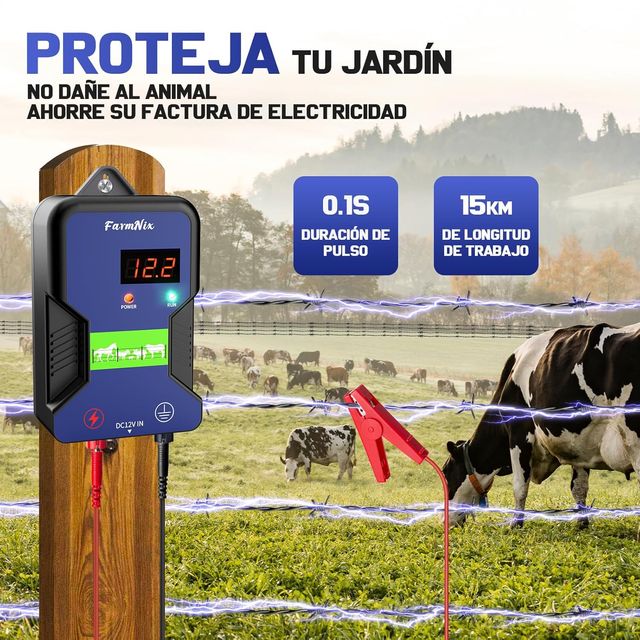 Elettrificatore per recinto elettrico 15KM Display