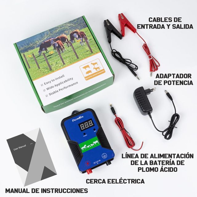 Elettrificatore per recinto elettrico 15KM Display