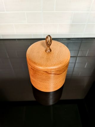 Contenitore barattolo in legno portaspezie caffè