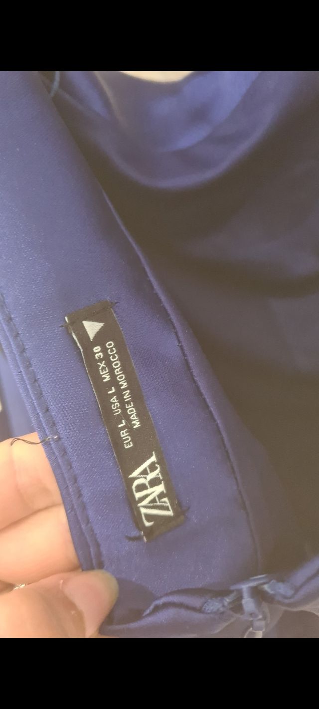 Vestido midi satinado espalda abierta zara