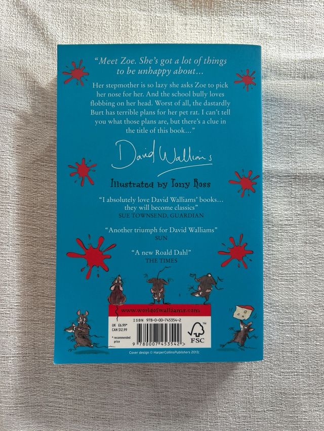 David Walliams ‘Ratburger’ Libro en Ingles