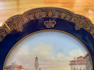 Plato decorativo antiguo- porcelana francesa