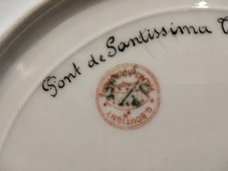 Plato decorativo antiguo- porcelana francesa