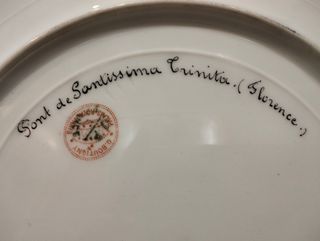 Plato decorativo antiguo- porcelana francesa