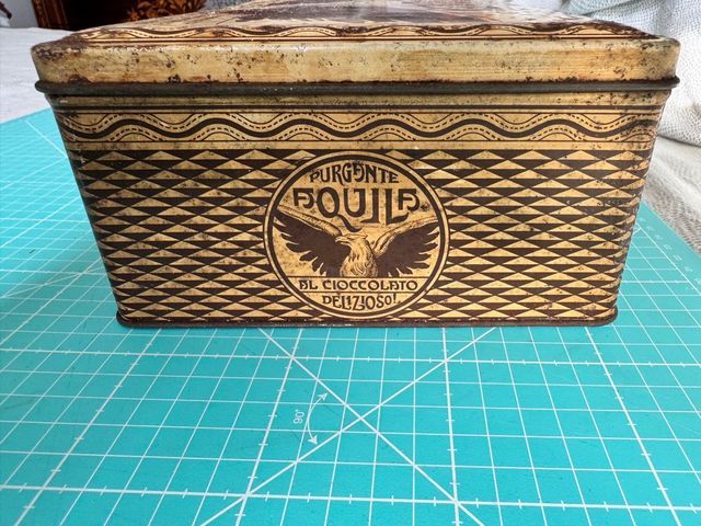 Scatola metallo medicinale antica