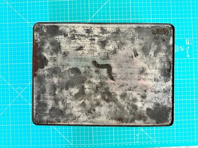 Scatola metallo medicinale antica