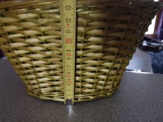 Cestino vimini verde/beige