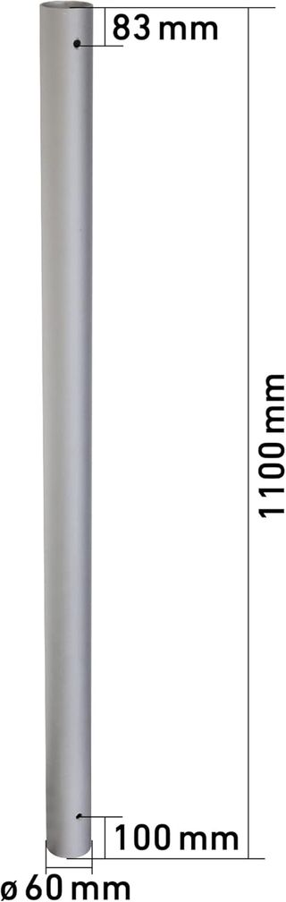 Windhager Mástil de toldo Premium mástil 242,5 cm