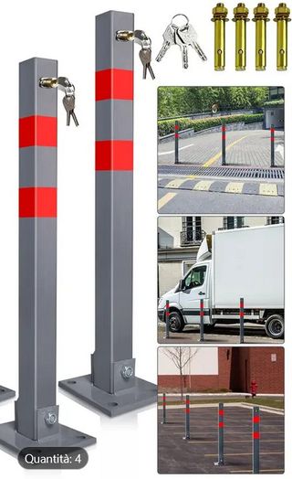 Barriera parcheggio pilone dissuasore pieghievole