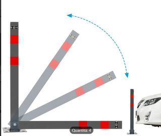 Barriera parcheggio pilone dissuasore pieghievole