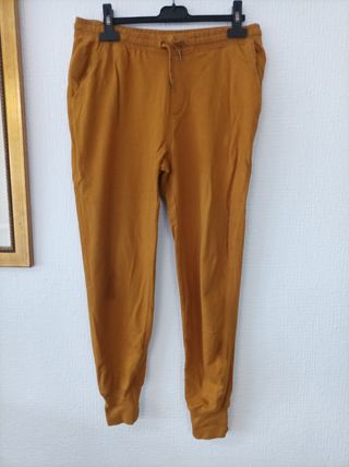 Pantalón chándal mostaza mujer