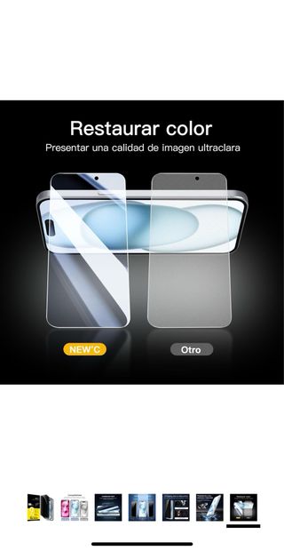 NEW'C 3 Piezas Protector pantalla privacidad para iPhone 16 Plus15 Plus 67 PulgadasCristal Vidrio Templado Antiespia