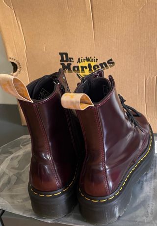 Botas Dr. Martens V Jadon II Cherry Red Oxford Rub Off