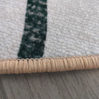 Alfombra redonda beige y gris