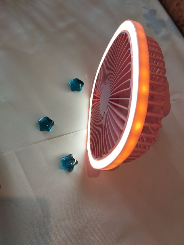 Mini ventilador rosa USB portátil