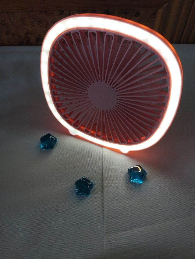 Mini ventilador rosa USB portátil