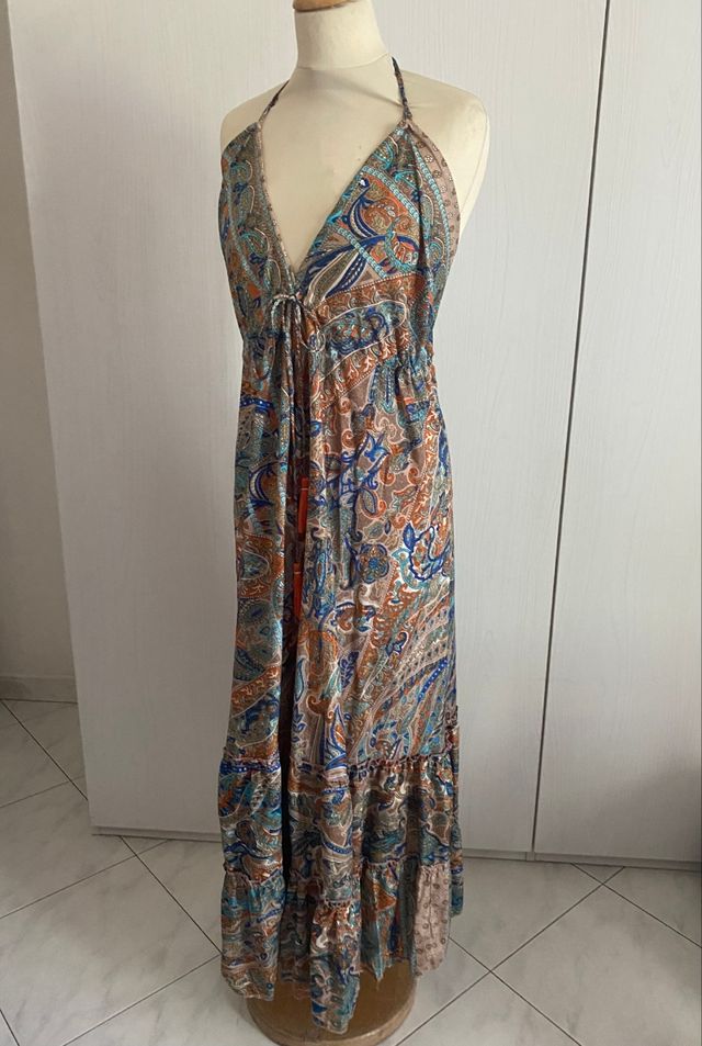 Abito lungo in seta TU Raj Emporium 