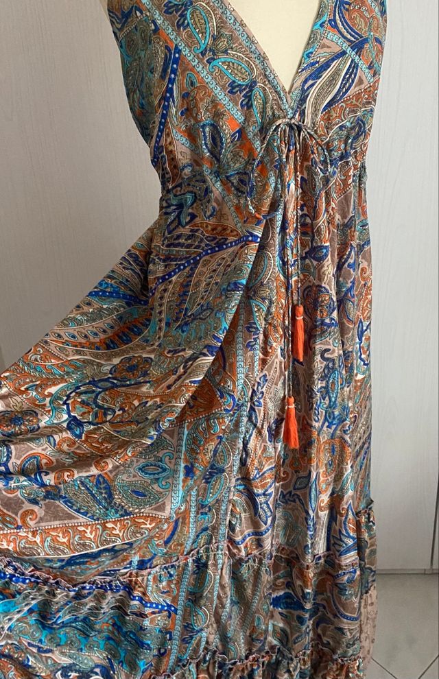 Abito lungo in seta TU Raj Emporium 