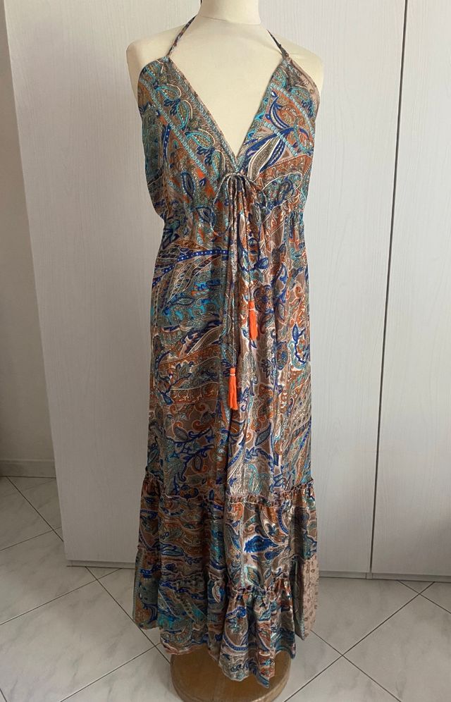 Abito lungo in seta TU Raj Emporium 