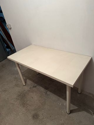 Mesa escritorio blanca metalica