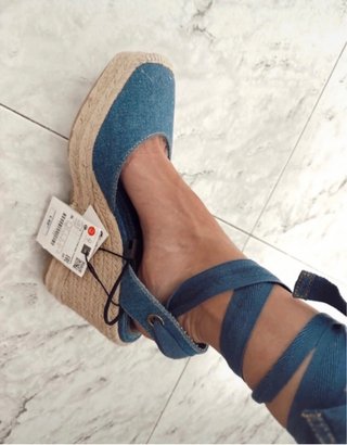 Alpargatas cuña Zara - Denim
