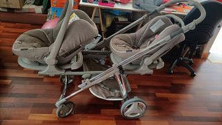 Silla bebe gemelar bebecar one & two (3 piezas)