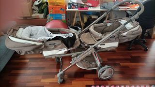 Silla bebe gemelar bebecar one & two (3 piezas)