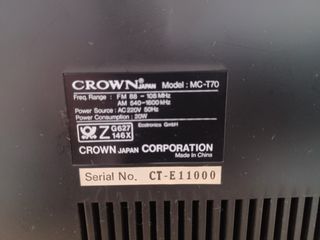 Minicadena Crown MC-T70 vintage