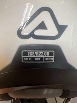 Casco moto XL TRAIL MODULAR Acerbis BLANCO