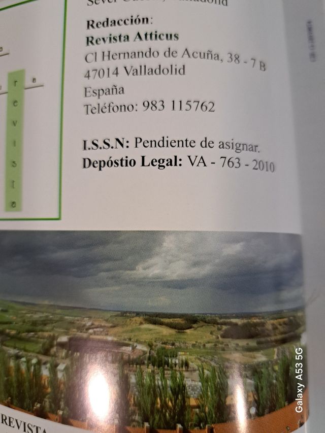 ATTICUS REVISTA "NUMERO UNO" AÑO 2010