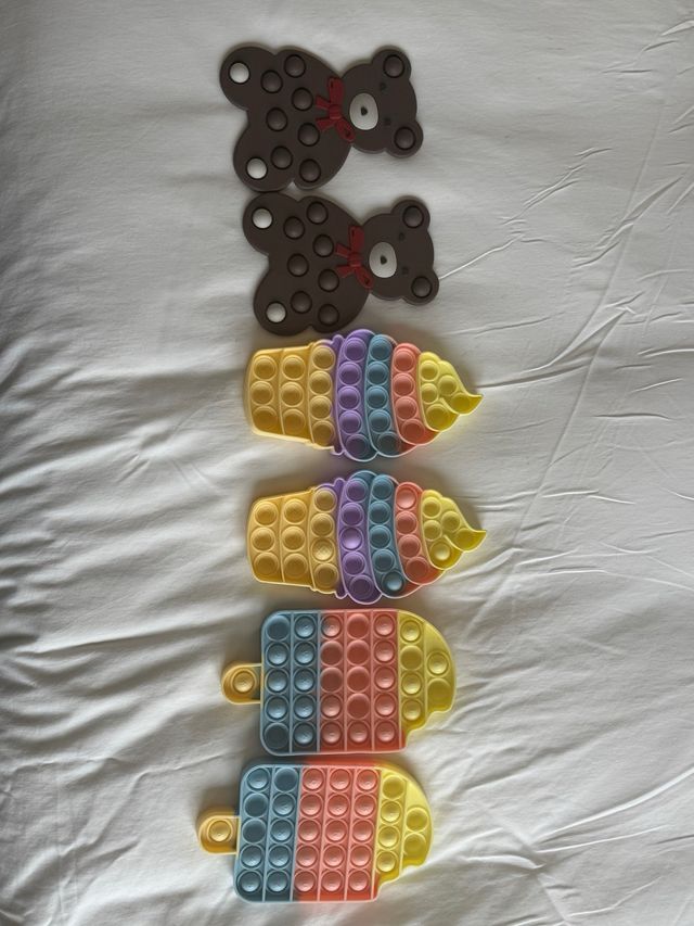 Pop it juego sensorial, osos, helado, paleta