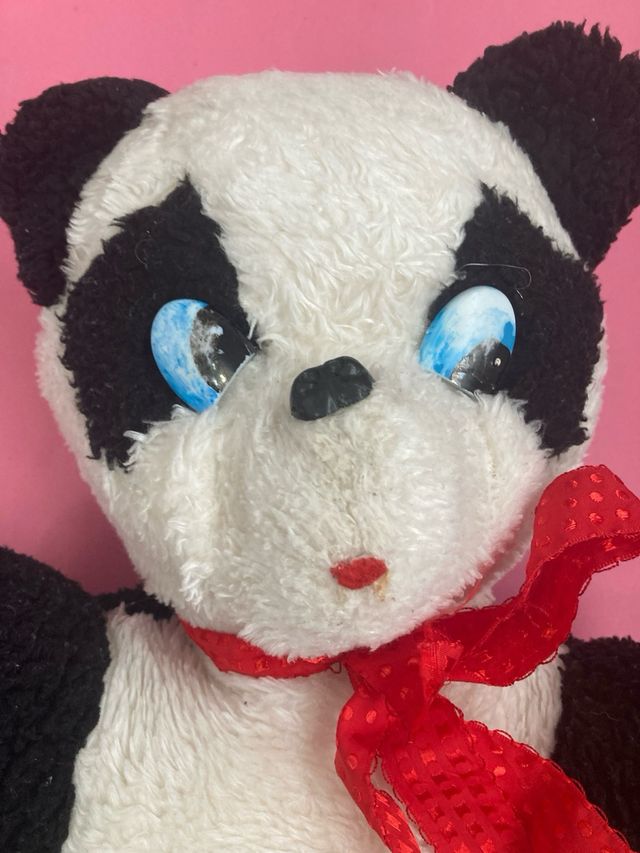 Oso panda vintage de peluche