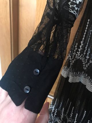 Vestido ZARA negro y blanco
