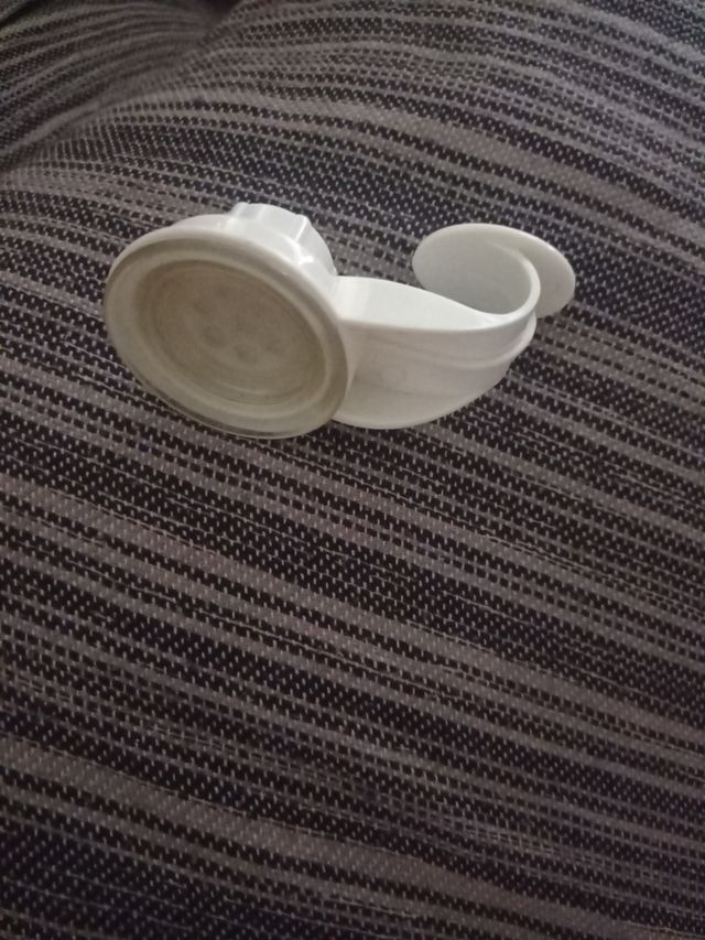 Minipercha blanca de plástico