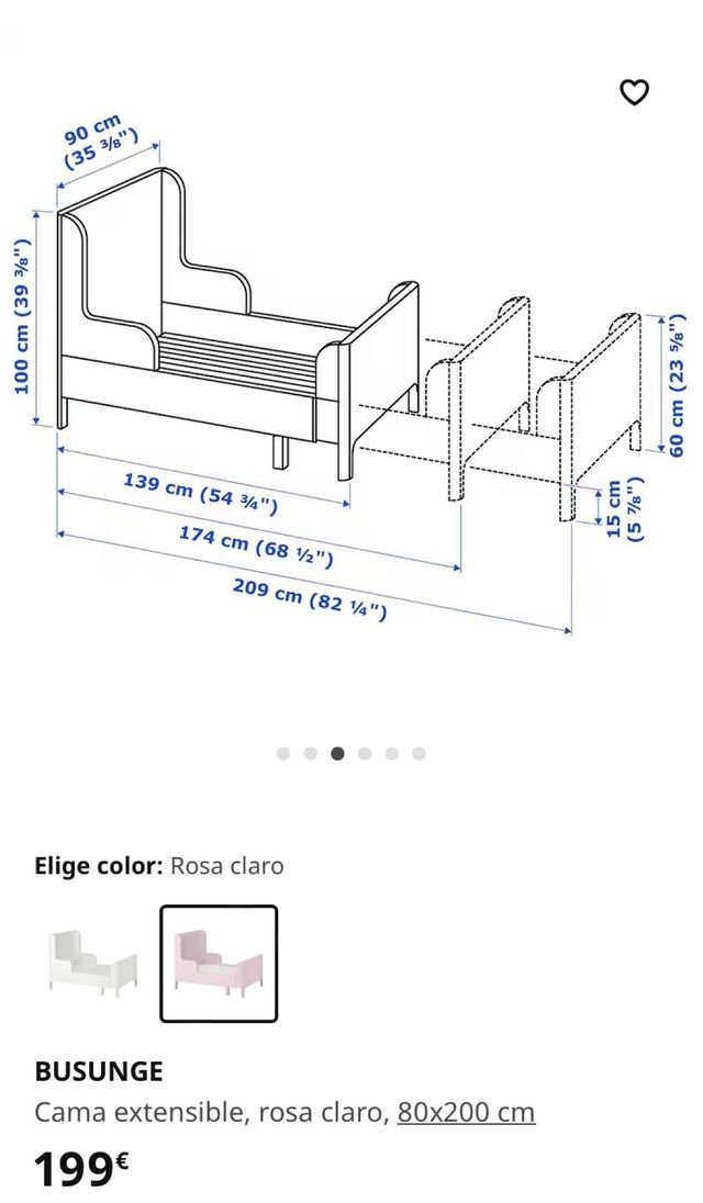 Cama Busunge evolutiva + colchón + protector