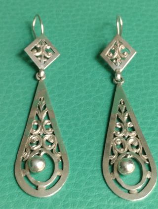 ADEREZO PENDIENTES, BROCHE FILIGRANA PLATA prim.XX
