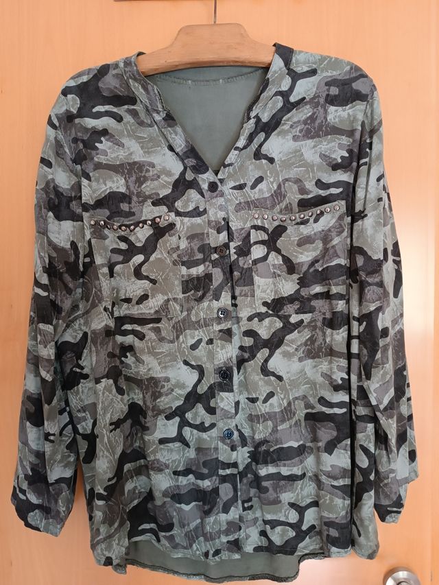 Blusa camuflaje mujer talla 46