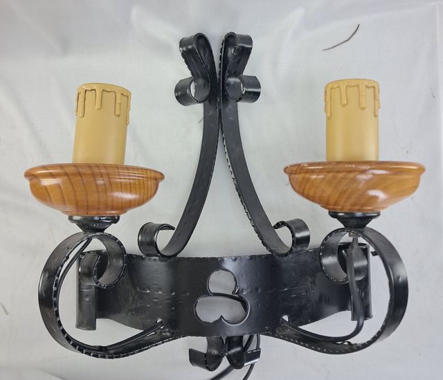 APLIQUE PARED DE FORJA ARTESANA - ESTÍLO RÚSTICO