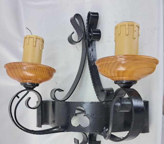 APLIQUE PARED DE FORJA ARTESANA - ESTÍLO RÚSTICO