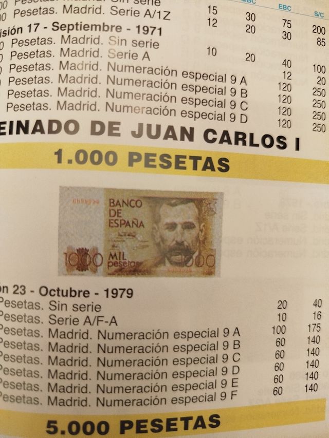 Billete 1000 Pesetas 1979 9A