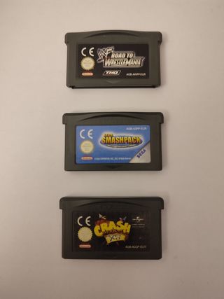 Pack 3 Juegos GBA: Crash, Wrestlemania, Smashpack