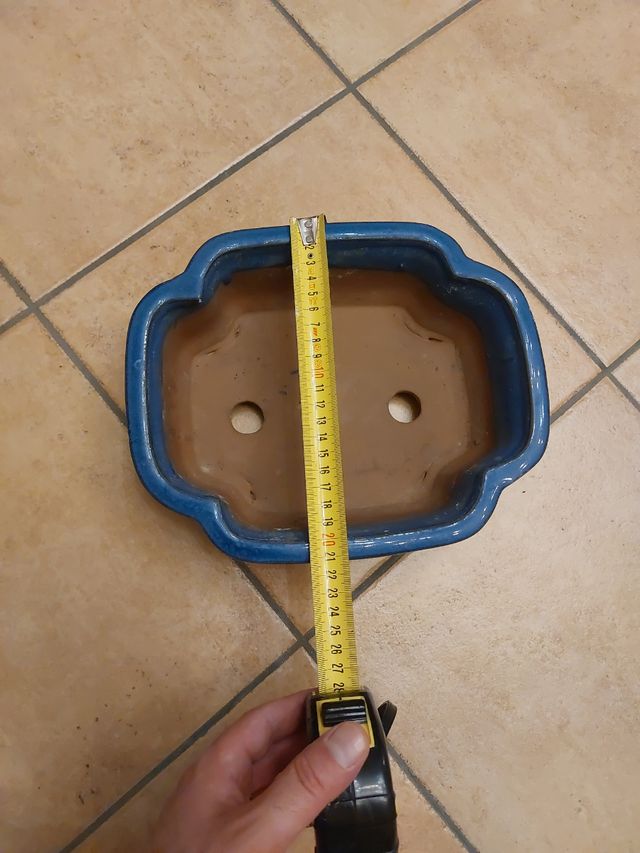 Vaso Bonsai Ceramica Blu